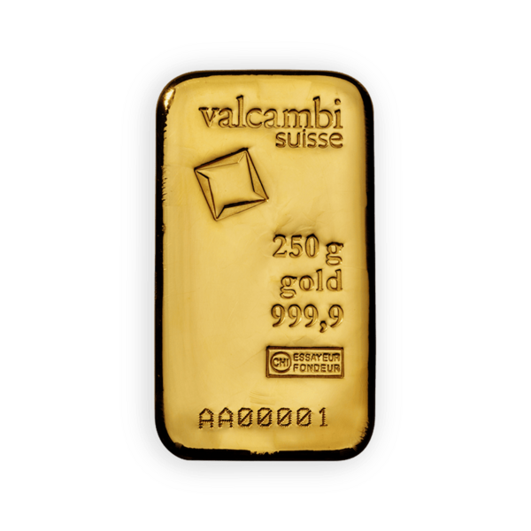 250 Gramm  Goldbarren - Valcambi
