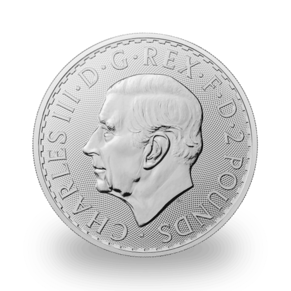 1 Unze Silber Britannia (König Charles III) - Monsterbox mit 500 Stück - 2023 - The Royal Mint