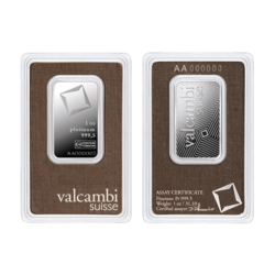 1 Unze Platinbarren | Valcambi
