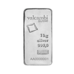 1 Kilogramm Gussbarren Silberbarren | Valcambi