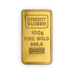 100 Gramm  Goldbarren - Crédit Suisse