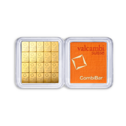 1 Gramm Goldbarren | CombiBar mit 20 Stück | Valcambi