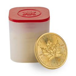 1 Unze Gold Maple Leaf | 10er Tube | 2025 | Royal Canadian Mint